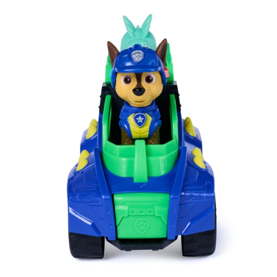 Imagine PATRULA CATELUSILOR FILMUL CU DINOZAURI SET DINO VEHICUL DE POLITIE CU FIGURINA CHASE SI ACCESORII 15CM
