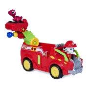 Imagine PATRULA CATELUSILOR FILMUL CU DINOZAURI SET DINO VEHICUL DE POMPIERI CU FIGURINA MARSHALL SI ACCESORII 15CM