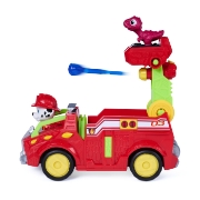 Imagine PATRULA CATELUSILOR FILMUL CU DINOZAURI SET DINO VEHICUL DE POMPIERI CU FIGURINA MARSHALL SI ACCESORII 15CM