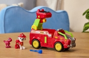 Imagine PATRULA CATELUSILOR FILMUL CU DINOZAURI SET DINO VEHICUL DE POMPIERI CU FIGURINA MARSHALL SI ACCESORII 15CM