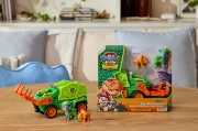 Imagine PATRULA CATELUSILOR FILMUL CU DINOZAURI SET DINO VEHICUL CAMION DE RECICLARE CU FIGURINA ROCKY SI ACCESORII 15CM