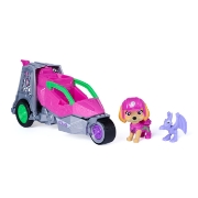 Imagine PATRULA CATELUSILOR FILMUL CU DINOZAURI SET DINO VEHICUL AVION CU FIGURINA SKYE SI ACCESORII 15CM