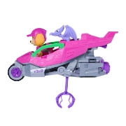 Imagine PATRULA CATELUSILOR FILMUL CU DINOZAURI SET DINO VEHICUL AVION CU FIGURINA SKYE SI ACCESORII 15CM