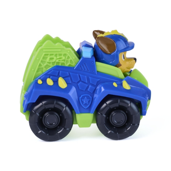 Imagine PATRULA CATELUSILOR FILMUL CU DINOZAURI PUP SQUAD RACERS VEHICUL CU FIGURINA CHASE 6.5CM