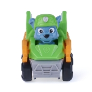 Imagine PATRULA CATELUSILOR FILMUL CU DINOZAURI PUP SQUAD RACERS VEHICUL CU FIGURINA ROCKY 6.5CM