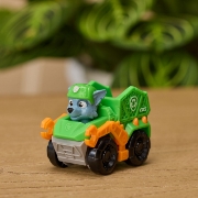 Imagine PATRULA CATELUSILOR FILMUL CU DINOZAURI PUP SQUAD RACERS VEHICUL CU FIGURINA ROCKY 6.5CM
