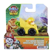 Imagine PATRULA CATELUSILOR FILMUL CU DINOZAURI PUP SQUAD RACERS VEHICUL CU FIGURINA RUBBLE 6.5CM