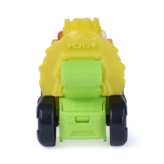 Imagine PATRULA CATELUSILOR FILMUL CU DINOZAURI PUP SQUAD RACERS VEHICUL CU FIGURINA RUBBLE 6.5CM