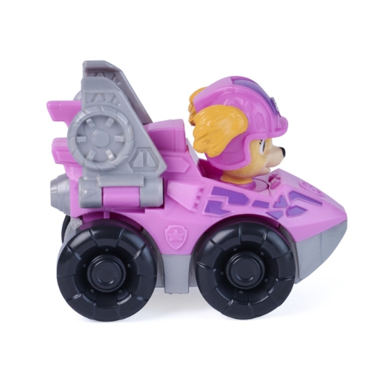 Imagine PATRULA CATELUSILOR FILMUL CU DINOZAURI PUP SQUAD RACERS VEHICUL CU FIGURINA SKYE 6.5CM