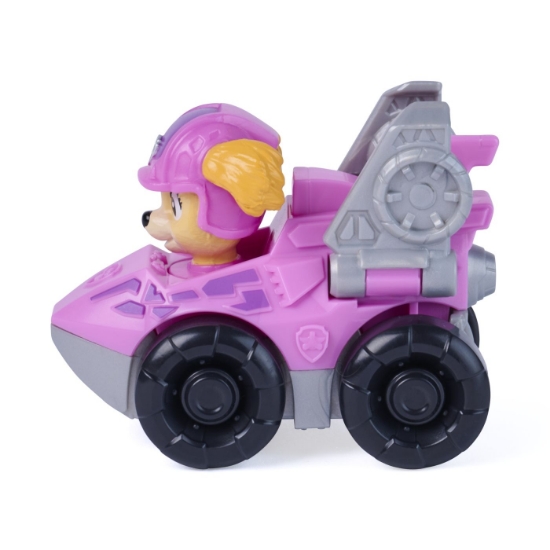 Imagine PATRULA CATELUSILOR FILMUL CU DINOZAURI PUP SQUAD RACERS VEHICUL CU FIGURINA SKYE 6.5CM