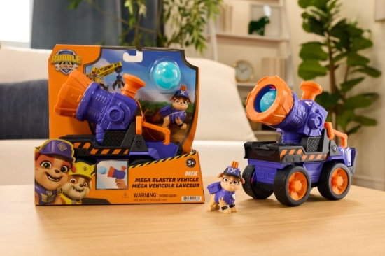 Imagine PATRULA CATELUSILOR RUBBLE SI ECHIPA SET FIGURINA SI VEHICUL MEGA BLASTER 