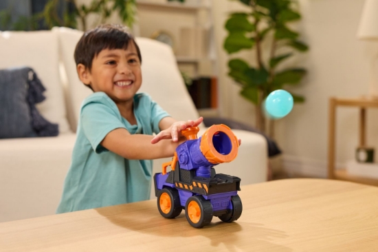 Imagine PATRULA CATELUSILOR RUBBLE SI ECHIPA SET FIGURINA SI VEHICUL MEGA BLASTER 