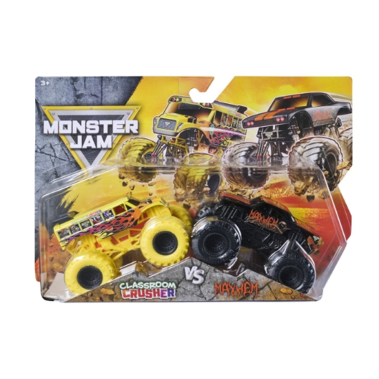 Imagine MONSTER JAM SET 2 MASINUTE METALICE CLASSROOM CRUSHER SI MAYHEM SCARA 1 LA 64