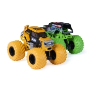 Imagine MONSTER JAM SET 2 MASINUTE METALICE JCB DIGATRON SI GRAVE DIGGER SCARA 1 LA 64
