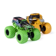 Imagine MONSTER JAM SET 2 MASINUTE METALICE JCB DIGATRON SI GRAVE DIGGER SCARA 1 LA 64