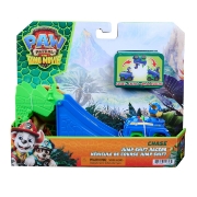 Imagine PATRULA CATELUSILOR FILMUL CU DINOZAURI SET VEHICUL CU RAMPA SI FIGURINA CHASE