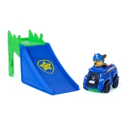 Imagine PATRULA CATELUSILOR FILMUL CU DINOZAURI SET VEHICUL CU RAMPA SI FIGURINA CHASE