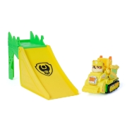 Imagine PATRULA CATELUSILOR FILMUL CU DINOZAURI SET VEHICUL CU RAMPA SI FIGURINA RUBBLE