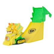 Imagine PATRULA CATELUSILOR FILMUL CU DINOZAURI SET VEHICUL CU RAMPA SI FIGURINA RUBBLE