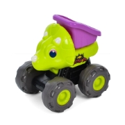Imagine Set vehicule dinozauri cu sistem pull-back – 3 mașinuțe haioase cu design de construcții, Hola