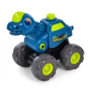Imagine Set vehicule dinozauri cu sistem pull-back – 3 mașinuțe haioase cu design de construcții, Hola