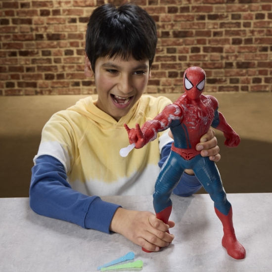 Imagine SPIDER MAN SET INCARCARE DE PUTERE CU FIGURINA SPIDER MAN SI ACCESORII 36.5CM