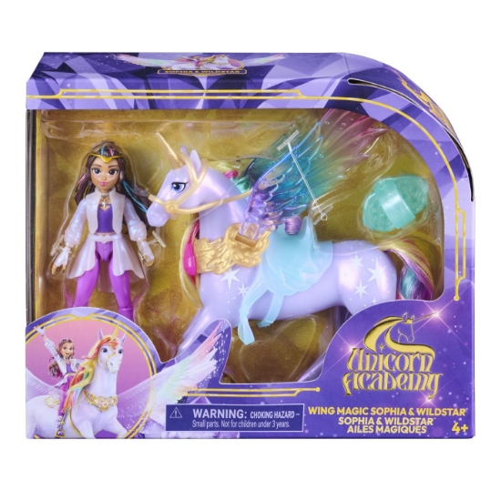 Imagine UNICORN ACADEMY SET MAGIA ARIPILOR CU PAPUSA SOPHIA SI UNICORNUL WILDSTAR CU ACCESORII