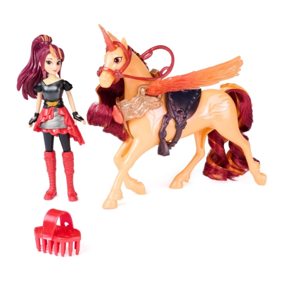 Imagine UNICORN ACADEMY SET MAGIA ARIPILOR CU PAPUSA VALENTINA SI UNICORNUL CINDER CU ACCESORII