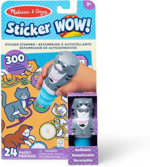Imagine Melissa & Doug sticker wow set de joacă autocolante și ștampilă pisică