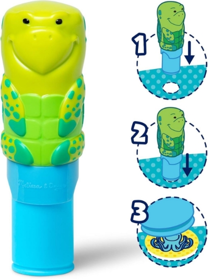 Imagine Melissa & Doug sticker wow set de joacă autocolante și ștampilă broască țestoasă