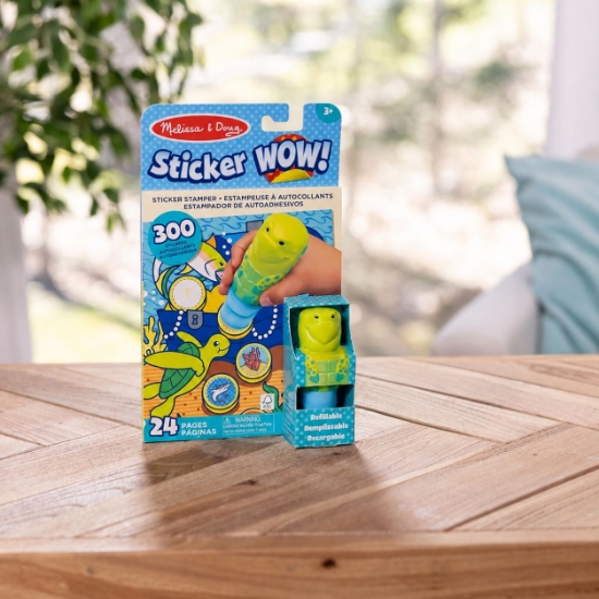 Imagine Melissa & Doug sticker wow set de joacă autocolante și ștampilă broască țestoasă