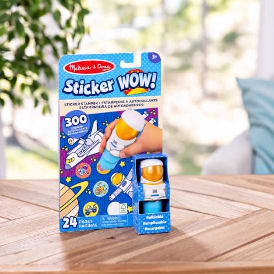 Imagine Melissa & Doug sticker wow set de joacă autocolante și ștampilă astronaut