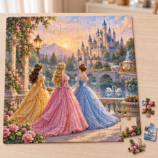 Imagine pentru categorie Puzzle cu prințese Disney