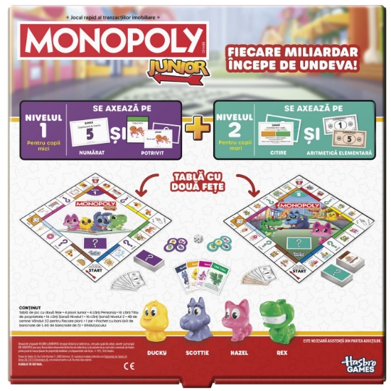 Imagine JOC MONOPOLY JUNIOR 2IN1 IN LIMBA ROMANA 