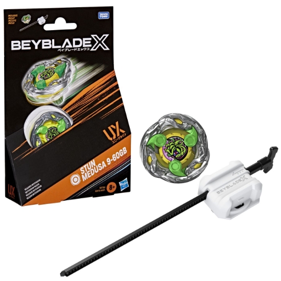 Imagine BEYBLADE X LET IT RIP SET LANSATOR SI ROATA STUN MEDUSA 9-60GB
