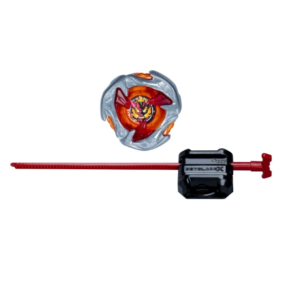 Imagine BEYBLADE X LET IT RIP SET LANSATOR SI ROATA HAMMER INCENDIO 3-70H