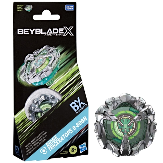 Imagine BEYBLADE X LET IT RIP SPIRALA RIDGE TRICERATOPS 9-80GN