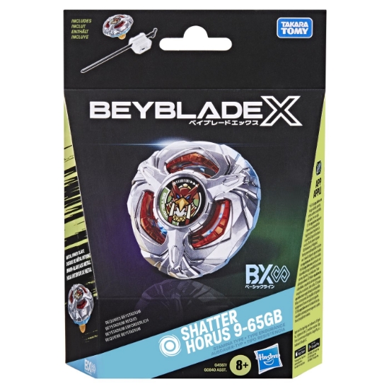 Imagine BEYBLADE X LET IT RIP SET LANSATOR SI ROATA SHATTER HORUS 9-65GB