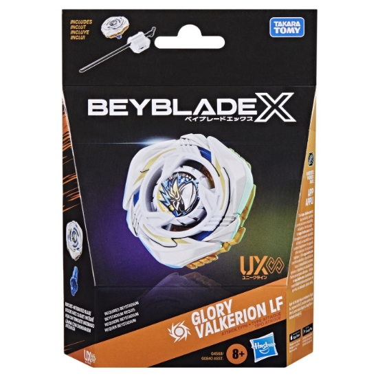 Imagine BEYBLADE X LET IT RIP SET LANSATOR SI ROATA GLORY VALKERION LF