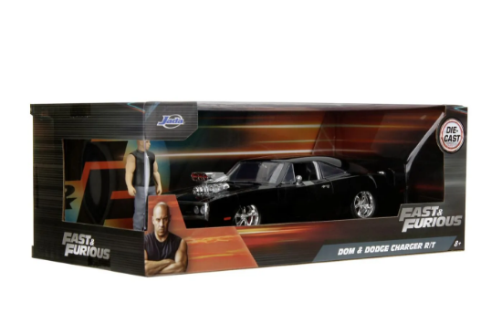 Imagine JADA FAST AND FURIOUS SET FIGURINA DOM SI MASINUTA METALICA DODGE CHARGER 1970 SCARA 1 LA 24