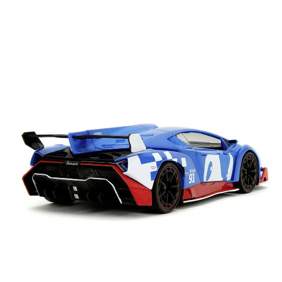 Imagine JADA SET FIGURINA ARICIUL SONIC SI MASINUTA METALICA SONIC LAMBORGHINI VENENO SCARA 1 LA 24