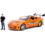 Imagine JADA FAST AND FURIOUS SET FIGURINA BRIAN SI MASINUTA METALICA TOYOTA SUPRA 1 LA 24