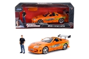Imagine JADA FAST AND FURIOUS SET FIGURINA BRIAN SI MASINUTA METALICA TOYOTA SUPRA 1 LA 24