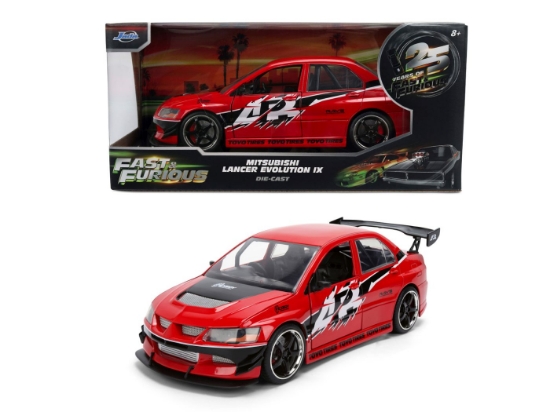 Imagine JADA FAST AND FURIOUS MASINUTA METALICA MITSUBISHI LANCER EVOLUTION IX SCARA 1 LA 24