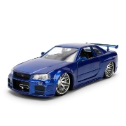 Imagine JADA FAST AND FURIOUS MASINUTA METALICA BRIANS NISSAN SKYLINE GT R R34 SCARA 1 LA 24