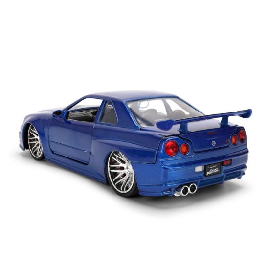 Imagine JADA FAST AND FURIOUS MASINUTA METALICA BRIANS NISSAN SKYLINE GT R R34 SCARA 1 LA 24