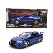 Imagine JADA FAST AND FURIOUS MASINUTA METALICA BRIANS NISSAN SKYLINE GT R R34 SCARA 1 LA 24
