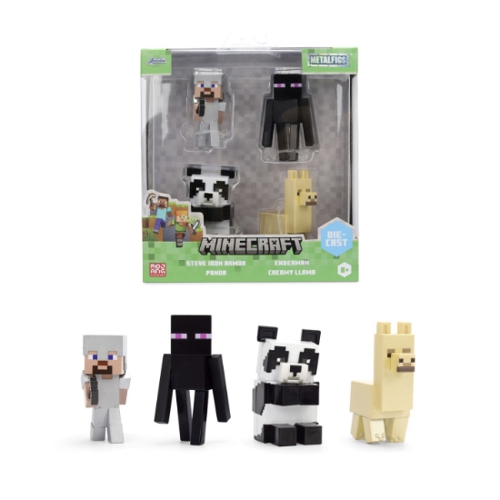 Imagine JADA MINECRAFT SET 4 FIGURINE METALICE 6.5CM