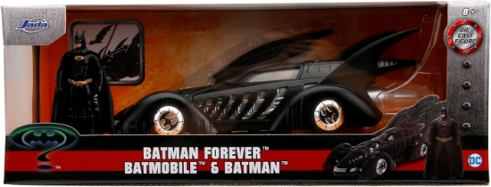 Imagine JADA DC SET BATMAN FOREVER FIGURINA BATMAN SI MASINUTA METALICA BATMOBILE SCARA 1 LA 24