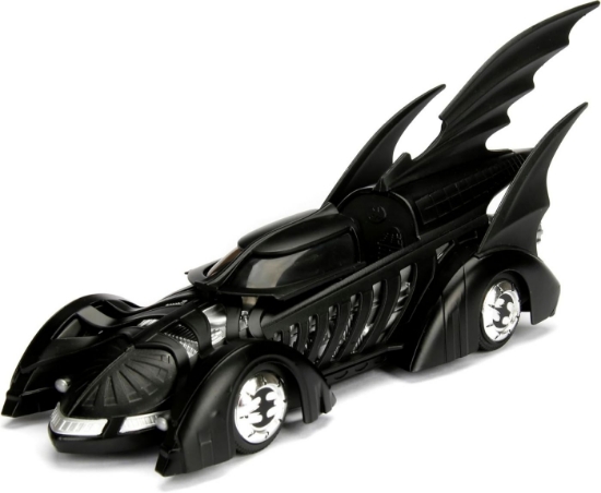 Imagine JADA DC SET BATMAN FOREVER FIGURINA BATMAN SI MASINUTA METALICA BATMOBILE SCARA 1 LA 24